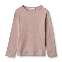 Wheat wool T-shirt LS - Dark powder